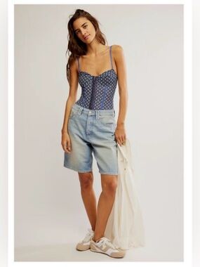 free people Night Rhythm Corset Bodysuit.  NWT